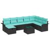 vidaXL Ensemble de canap&eacute; de jardin 9 pc Poly rotin
