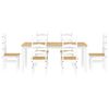 vidaXL Ensemble &agrave; manger Panama 7 pcs blanc bois de pin massif
