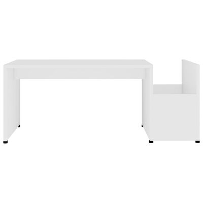 vidaXL Table basse Blanc 90x45x35 cm Aggloméré