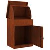 vidaXL Bo&icirc;te de d&eacute;p&ocirc;t de colis Rouill&eacute; 47,5 x 38 x 59 cm Acier patin&eacute;