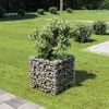 vidaXL Lit sur&eacute;lev&eacute; &agrave; gabion Acier galvanis&eacute; 50x50x50 cm