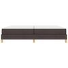 vidaXL Lit &agrave; ressorts avec matelas Marron fonc&eacute; 200 x 200 cm tissu