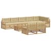 vidaXL Ensemble de canap&eacute;s d'ext&eacute;rieur 9 pc Blanc et Beige Polyester