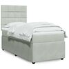 vidaXL Sommier &agrave; lattes de lit et matelas Gris clair 100x200cm Velours