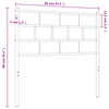 vidaXL T&ecirc;te de lit m&eacute;tal blanc 80 cm