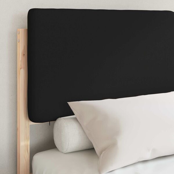 vidaXL Cadre de lit avec t&ecirc;te de lit rembourr&eacute;e Noir 160 x 200 cm