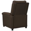 vidaXL Fauteuil de massage Marron foncé Tissu