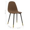 vidaXL Chaises &agrave; manger lot de 4 marron tissu