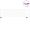 vidaXL Cl&ocirc;ture avec poteau Gris 0,6 x 100 m Acier et PVC