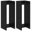 vidaXL Support de Plante 2 pi&egrave;ces Ch&ecirc;ne noir 30 x 30 x 80 cm
