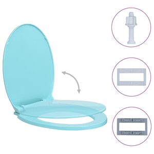 vidaXL Si&egrave;ge de toilette &agrave; fermeture en douceur Vert Ovale