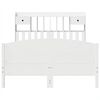 vidaXL Lit biblioth&egrave;que sans matelas blanc 140x190 cm bois pin massif