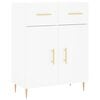 vidaXL Buffet haut Blanc 69,5x34x180 cm Bois d'ingénierie