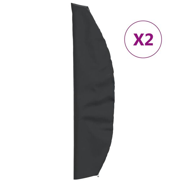 vidaXL Housses de parapluie de jardin 2 pcs 280x30/81/45 cm 420D