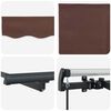 vidaXL Auvent R&eacute;tractable Marron 350 x 200 cm tissu