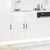 vidaXL Meuble de base de lavabo Lucca blanc brillant bois ing&eacute;nierie