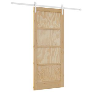 vidaXL Porte coulissante 86 x 198,5 cm Bois de pin massif