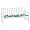 vidaXL Coussin de banc Motif feuille 150 x 50 x 3 cm Tissu Oxford