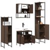 vidaXL Ensemble de meubles de salle de bain 4 pcs Ch&ecirc;ne marron