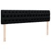 VidaXL Cadre de lit ottoman avec matelas noir 200x200cm tissu