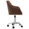 vidaXL Chaise pivotante de salle &agrave; manger Marron Tissu