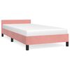 vidaXL Cadre de lit et tête de lit sans matelas rose 100x200cm velours