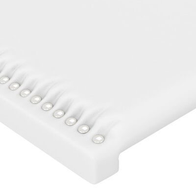 vidaXL Cadre de lit avec tête de lit Blanc 90x200 cm Similicuir
