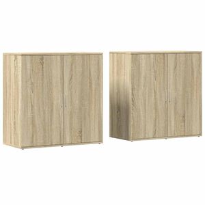 vidaXL Buffets 2 pcs ch&ecirc;ne sonoma 79x38x80 cm bois d'ing&eacute;nierie