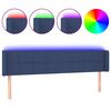 vidaXL T&ecirc;te de lit &agrave; LED Bleu 203x16x78/88 cm Tissu