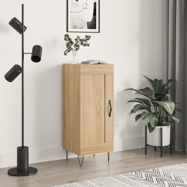 vidaXL Buffet Ch&ecirc;ne sonoma 34,5x34x90 cm Bois d'ing&eacute;nierie