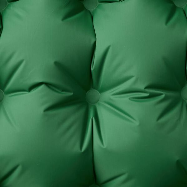 vidaXL Matelas de camping autogonflant avec oreiller 1 personne vert
