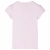 T-shirt pour enfants &agrave; mancherons rose p&acirc;le 140