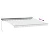 vidaXL Auvent manuel r&eacute;tractable avec LED anthracite blanc 450x350 cm