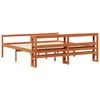 vidaXL Cadre de lit avec stockage 2 pcs Cire marron Bois de Pin Massif