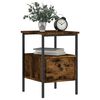 vidaXL Table de chevet ch&ecirc;ne fum&eacute; 34x36x50 cm bois d'ing&eacute;nierie