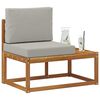 vidaXL Canap&eacute; d'ext&eacute;rieur en bout avec coussin Naturel 91 x 63 x 73 cm