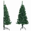 vidaXL Sapin de No&euml;l artificiel d'angle Vert 150 cm PVC