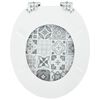 vidaXL Si&egrave;ge de toilette 2 pcs Porcelaine bleue et blanche 44 x 38 cm