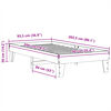 vidaXL Cadre de lit sans matelas blanc 90x200 cm bois de pin massif