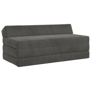 vidaXL Canap&eacute;-lit pliable Gris fonc&eacute; 120 x 60 x 49 cm Tissu