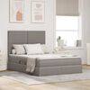 vidaXL Lit avec rangement et LED avec LED Taupe 140 x 200 cm Polyester