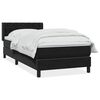 vidaXL Sommier &agrave; lattes de lit avec matelas noir 80x210 cm velours