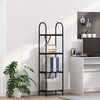 vidaXL &Eacute;tag&egrave;re Ch&ecirc;ne noir 40 x 30 x 146 cm Bois d'ing&eacute;nierie