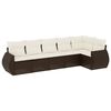 vidaXL Salon de jardin avec coussins 6 pcs marron r&eacute;sine tress&eacute;e
