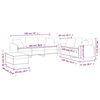 vidaXL Ensemble de canap&eacute;s 3 pcs avec coussins marron tissu