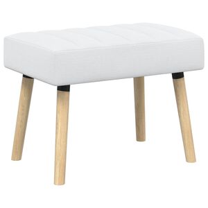 vidaXL Banc capitonn&eacute; canal Blanc 60 x 40 x 45 cm Tissu