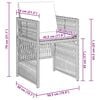 vidaXL Ensemble de salle &agrave; manger pour jardin 5 pcs Gris clair