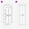 vidaXL Armoire de rangement 2 pcs Rose 60 x 40 x 200 cm Acier