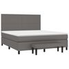 vidaXL Sommier &agrave; lattes de lit avec matelas Gris 160x200 cm Similicuir
