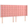 vidaXL T&ecirc;te de lit &agrave; LED Rose 203x16x118/128 cm Velours
